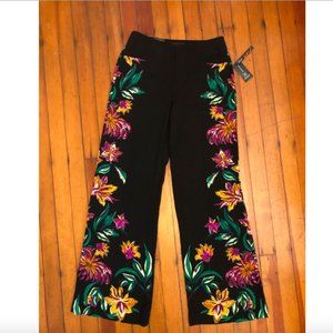 INC Wide Leg Floral Print Work Pants